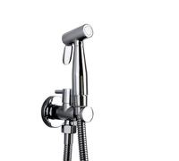 Handheld Bidet Sprayer Kit Bidet Sprayer Set Cold Tap Toilet Partner Matt Black Gold Grey Gloss Chrome Stainless Steel 1.5m/3.0meters Hose(Chrome Set SS)