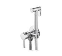 Handheld Bidet Sprayer Kit Brass Bidet Faucet Set Handheld Ducha Higienica Hot Cold Toilet Crane Bathroom Shattaf Sprayer Hygienic Shower(Chrome Set)