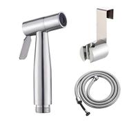 Handheld Bidet Sprayer Kit, Frap Stainless Steel Brushed Nickel Sprayer Toilet Bathroom Shower Head with 59-inch Hose and Wall Bracket Holder Set