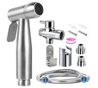 Handheld Bidet Sprayer Kit - Stainless Steel Douche Muslim Shower Spray with Hose Bidet for Toilet Cleaning, Pet Bath, Personal Hygiene