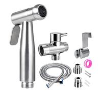 Handheld Bidet Sprayer Kit - Stainless Steel Douche Muslim Shower Spray with Hose Bidet for Toilet Cleaning, Pet Bath, Personal Hygiene (4pack) (B)