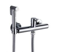 Handheld Bidet Sprayer Kit Toilet Bidets Sprayer Bathroom Accessories Cold and Hot Water Mixer Bidet Faucet Wall Mounted Rose(Chrome)