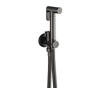 Handheld Bidet Sprayer Kit - Toilet Douche Spray Attachment with Hose & Brass G1/2" Valve - Cold Water Bidet Shower Spray for WC - Grey Toilet Jet Spray