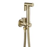 Handheld Bidet Sprayer Kit - Toilet Douche Spray Attachment with Hose & G1/2 Brass Valve - Cold Water Bidet Shower Jet
