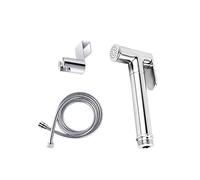 Handheld Bidet Sprayer Kit Toilet Hand Held Bidet Sprayer Kit Brass Chrome Plated Bathroom Faucet Spray Shower Head with Hose & T-Adapter & Holder(Color 3)