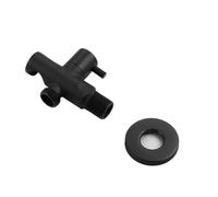 Handheld Bidet Sprayer Kit Wall Mounted Toilet Shower Bidet Spray Faucet Set with Spring PVC SS Hose Chrome/Black/Grey Metal Brass for Bathroom(Black Valve)