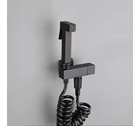 Handheld Bidet Sprayer KitWall Mounted Black Toilet Douche & Shower Spray Easy Install Flexible Hose Multifunctal Hygienic Cleaning Solut for Bathroom Use