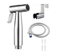 Handheld Bidet Sprayer Set with Holder - 1.5M Hose & 304 Stainless Steel Jet Spray - Adjustable Pressure Bidet Attachment for Toilet - Complete Kit for Personal Hygiene, Baby & Pet Cleaning