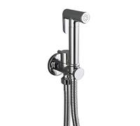 Handheld Bidet Sprayer Toilet Douche Spray Kit with Hose & Brass G1/2" Valve - Chrome Toilet Jet Spray Attachment for Easy Cleaning & Hygiene in WC