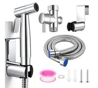 Handheld Bidet Sprayer Toilet Shower Spray Kit Bum Gun Washer Spray Toilet | High Pressure Adjustable 304 Stainless Steel Toilet Hose Spray Hand Bidet Muslim Shower Shattaf Douche for Cloth Diaper Pet