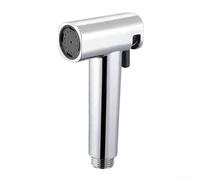 Handheld Bidet Sprayer with Adjustable Water Flow, G1/2 Connector Toilet Shower Head for Cleaning and Plant Watering, Compact Plastic Nozzle in White(silver)