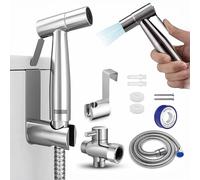Handheld Bidet Toilet Set - TEKXDD Bidet Sprayer Kit for Shower with 1.5m Hose & T-Adapter,Wall Mounted or Toilet Sprayer for Pet Bath/Personal Hygiene/Bathroom, Easy to Install