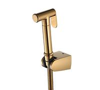 Handheld Brass Bidet Sprayer - Versatile Toilet & Bathtub Cleaner Cloth Diaper Sprayer & Pet Bathing Tool - Titanium Finish for Easy Cleaning and Hygiene