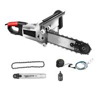 Handheld Brushless Chainsaw with Diamond Chain and Water Fed Dust Suppression for Cutting Granite, Porcelain, Wood, Concrete, and Stone