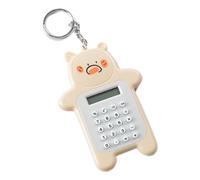 Handheld Calculator - Tiny Transparent Keychain Math Device, Lightweight 30g Pocket Size Hardware, Durable School Stationery Component | Decorative Key Ring Accessory For Backpack Purse Travel Item