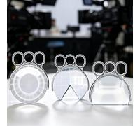 Handheld Camera Effects Filter, 3pcs Kaleidoscope Glass Prism Lens, Multi Refraction, with Storage Bag, Photography Accessories, for Shooting Various Subjects