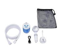 Handheld Camp Shower, Adjustable 3-5L/min Flow & Silicone Nozzle, Battery-Powered for Pet/Car Wash, Outdoor Water Pump with Filter