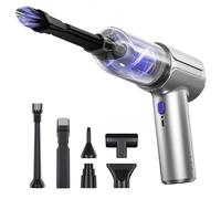 Handheld Car Vacuum Cleaner Cordless with Brushless Motor, 21000PA High Power Mini Air Duster, 7 in 1 Keyboard Portable Vacuum Cleaner Dual Filters for Car, Home, Office, Pet