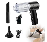 Handheld Car Vacuum Cordless Powerful Mini Hoover with Filter Rechargeable | Compact lightweight, car home office use, pet hair dust removal, washable filter, 3-in-1 attachments, fast Type-C charge