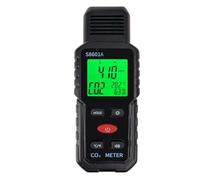 Handheld Carbon Dioxide Temperature and Humidity Tester for IDEAL for Indoor and Office with 3In1 Handheld size 150 * 52cm crafted from Plastic (S8601A)