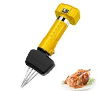 Handheld Chicken Plucker Machine, Electric Poultry Feather Plucker with Replaceable Head, Adjustable Cone Gap, Dual Charging and Plug-in Use for Goose Duck Turkey