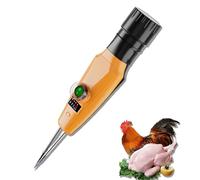 Handheld Chicken Plucker Machine, Electric Poultry Feather Removal, Stainless Steel Conehead, 13000 RPM, Battery Level Indicator