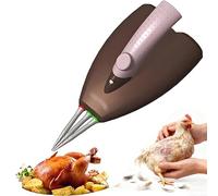 Handheld Chicken Plucker Machine, Rechargeable Poultry Feather Removal with Lighting, Automatic Tension Adjustment, Stainless Steel Elastic Cone Head, Remove Fine Lint, for Turkey & Thanksgiving