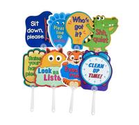 Handheld Classroom Signs, Lightweight Teaching Aids | Sturdy PP body, easy to handle, supports check for understanding, teacher supplies, engagement