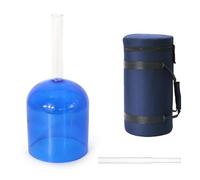 Handheld Clear Crystal Singing Bowl, For Meditation And Stress Relief, Mindfulness, Ear Cleansing, With Carry Case And Acrylic Striker (8 Inch E Note 432Hz)