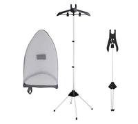 Handheld Clothes Hanger, 63 Inches Handheld Steamer Rack, Telescopic Fabric Steamer Bracket, Handheld Garment Steamer Rack, Folding Aluminum Alloy Drying Rack, Handheld Ironing Clothes Hanger