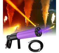 Handheld CO2 Jet Blaster, CO2 Cannon Smoke Machine with RGB LED Lights, Carbon Dioxide Column Gun Stage Effect Equipment Hose Tube for Events/Wedding/Concert/Party/Club 1Pack
