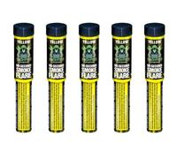Handheld Colour Smoke Effect - 90 Seconds - 5 Pack - Outdoor Visual Use - Multiple Colours (Yellow)