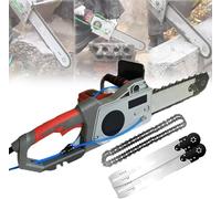 Handheld Concrete Chainsaw with Water Fed Dust Suppression, Includes Chains and Guide Bars for Efficient Cutting