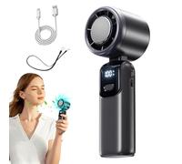 Handheld Cooling Fan,Folding Electric Hand Cooler Fan - Digital Display Air Cooler, Hot Weather Supplies for Beach Youth Camping Fishing Traveling Outdoor