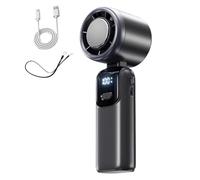 Handheld Cooling Fan - Heat Relief Comfort Support, Folding Compact Pocket Design, 100 Speed Wind Levels, Abs Accessory Case Electric Fan | for Beach Youth Camping and Hot Weather Outdoor Traveling