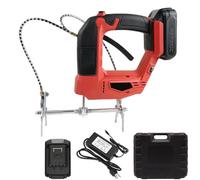 Handheld Cordless Electric Bee Shaker | Portable Hive Frame Vibrator | 4-Gear Speed Adjustment | with 2000mAh Battery, Charger, Storage Box | for Gentle Swarm Extraction (Red, 1 Battery)