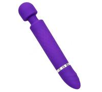 Handheld Cordless Personal Wand Massager Dual Ended Waterproof USB Rechargeable 12 Vibration Patterns Skin-Soft Silicone Wireless Massage Wand Therapeutic Massager Muscle Aches Sport Recovery (PURPLE)