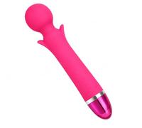 Handheld Cordless Personal Wand Massager Waterproof USB Rechargeable 12 Vibration Patterns Skin-Soft Silicone Relaxation Wireless Massage Wand Therapeutic Massager Muscle Aches & Sport Recovery (Pink)