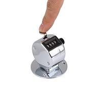 Handheld Counter Clicker, 4 Digit Metal Number Click Mini Tally Counter for Sports Games Golf Knitting Lap Fishing