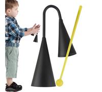 Handheld Cowbell Instrument - Metal Chime With Beater And Ergonomic Grip For Clear Resonant Sound, Versatile Percussion Accessory For Latin Rock And Musical Training, Portable Design | Travel