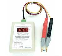 Handheld DC Milliohm Meter 100mA Current, Four-Wire Kelvin Low Resistance Tester with 8888 Display, Built-in 3.7V 600mAh Battery, for Transfo(Large Clip 2R)