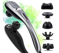 Handheld Deep Tissue Massager for Neck, Shoulders, Waist, Legs - 3600 RPM Powerful Motor with 5 Interchangeable Nodes & 5 Speeds - Knotty Muscle & Spasm Relief