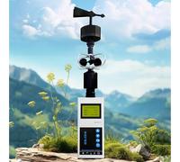 Handheld Digital Anemometer with LCD Display, 16-position Dial, Mechanical Wind Vane, Velocity & Temperature Measuring Device, USB & APP Data Transmission