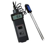 Handheld Digital Grain Temperature 8~20% Moisture Meter Tester Rice Corn Wheat Whit Extra Long 2-pin Probe Simple to Operate
