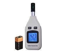 Handheld Digital Humidity & Temperature Meter 0~100% RH/ -30~70°C (-22~158°F) LCD Display Backlight Moisture Thermo Hygrometer Thermometer Small Tester Gauge for Home Kitchen Indoor Outdoor
