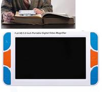 Handheld Digital Magnifier, Electronic Reading Aid with 5 Inch Display Screen and Voice Prompt Function, 3X-48X Magnification and 26 Color Modes, for Visually Impaired People