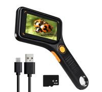 Handheld Digital Microscope 500X with 3.0" IPS Display, Autofocus, 4GB TF Card, USB Coin Magnifier with 8 LED Lights for Photos & Videos, Compatible with Windows/MacOS for Recording & Transmission