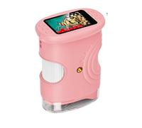 Handheld Digital Microscope for Kids, 2 Inch Screen with HD Viewing, Portable Science Exploration Tool, Educational Toy for Home Classroom Learning (pink)