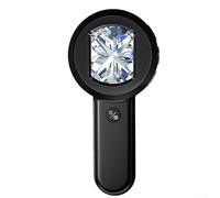 Handheld Digital Microscope with 2 inch Screen and 100W Pixel Camera, 8 LED Lights with UV Mode, for Real- Viewing on Computer, Lightweight Ergonomic Design