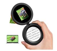 Handheld Digital Mini Microscope For Kids: 500X Pocket Microscope with 4K 2" HD Screen, Magnifying Glass, LED Light Science Electronic Miniscope STEM Kit - Portable Outdoor Gift For Kids 5-12